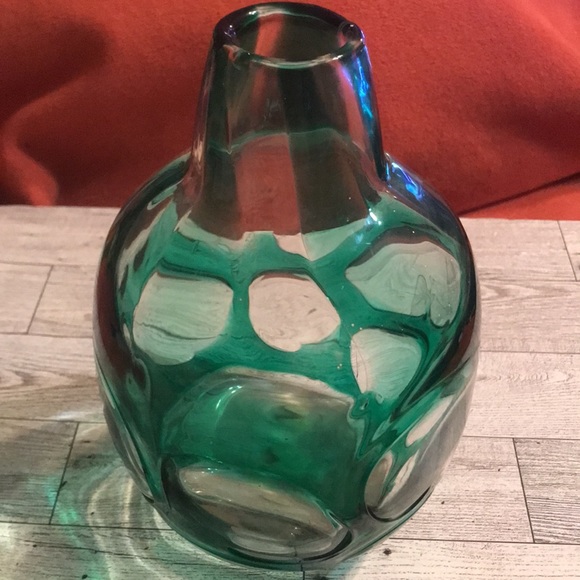 Estate find!!! Green Bubble Barvaria Germany Pasco vaseBEAUTIFUL!!!! YOUNIQUE - Picture 2 of 5